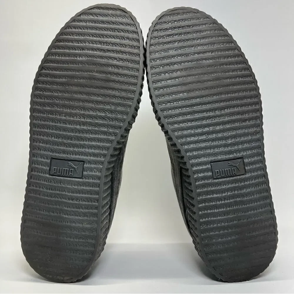 Fenty Puma Womens Velvet Creepers Glacier Grey‎ Platform Sneakers 9.5 36446603